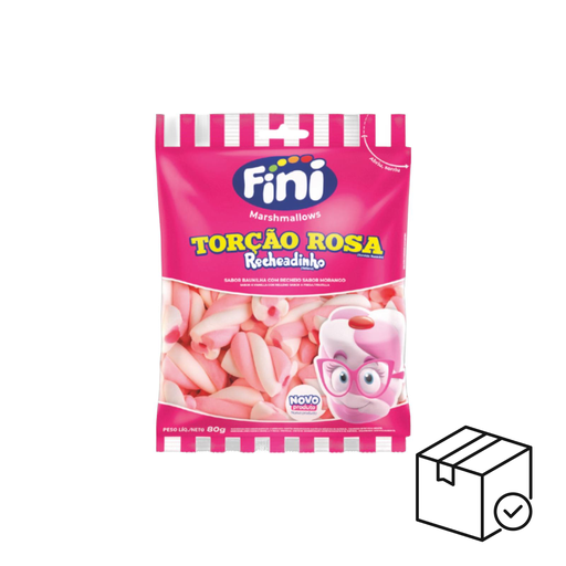 [P015] MARSHMALLOW RELLENO ROSA/BLANCO 80G